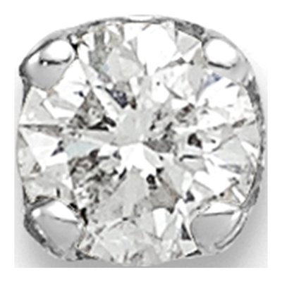 14K White Gold 1/15 ct tw 2.7mm Round Diamond Stud Earrings