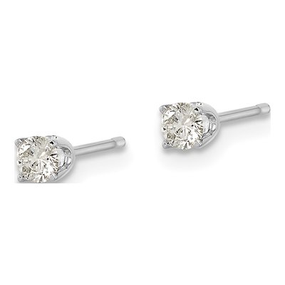14K White Gold 1/10 ct tw 2.9mm Round Diamond Stud Earrings – view 2