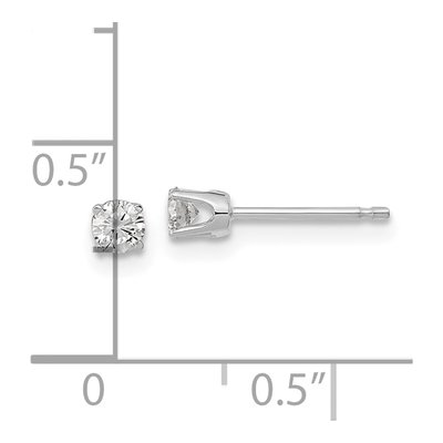 14K White Gold 1/10 ct tw 2.9mm Round Diamond Stud Earrings – view 4