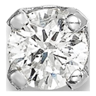 14K White Gold 1/10 ct tw 2.9mm Round Diamond Stud Earrings