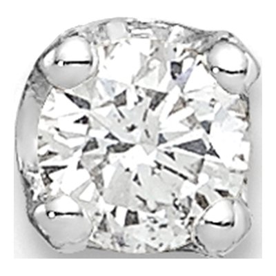 14K White Gold 1/8 ct tw 3.2mm Round Diamond Stud Earrings