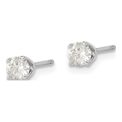 14K White Gold 1/5 ct tw 3.7mm Round Diamond Stud Earrings – view 3