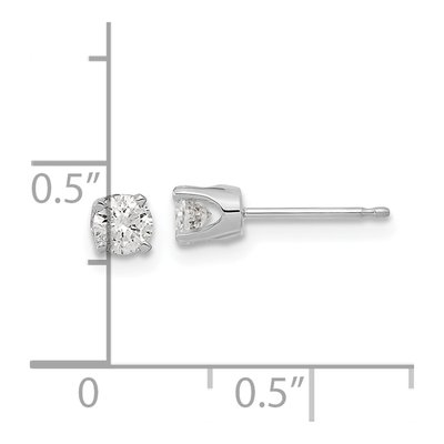 14K White Gold 1/5 ct tw 3.7mm Round Diamond Stud Earrings – view 5