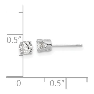 14K White Gold 1/4 ct tw 4mm Round Diamond Stud Earrings – view 3