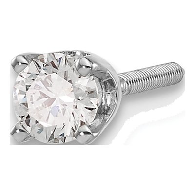 14K White Gold 1/4 ct tw 4mm Round Diamond Stud Earrings – view 4