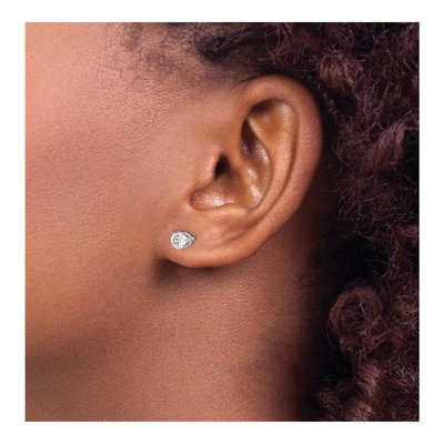 14K White Gold 3/8 ct tw 4.5mm Round Diamond Stud Earrings – view 3