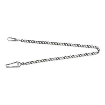Charles Hubert 14.5in Antique Chrome Pocket Watch Chain