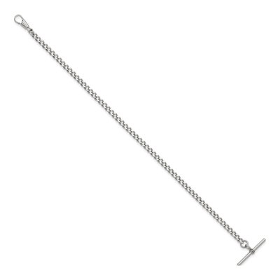 Men's Chrome-Finish Brass Bar End Pocket Watch Chain – view 2