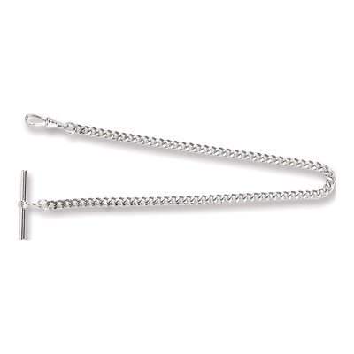 Men's Chrome-Finish Brass Bar End Pocket Watch Chain