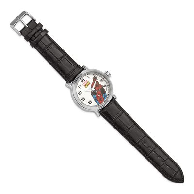 Marvel Spider-Man Men's Black Leather Watch – view 2