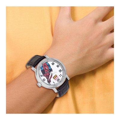 Marvel Spider-Man Men's Black Leather Watch – view 5