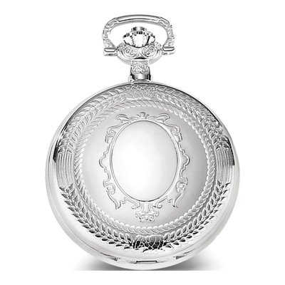 Charles Hubert Chrome Oval Pocket Watch, Roman Dial – view 2