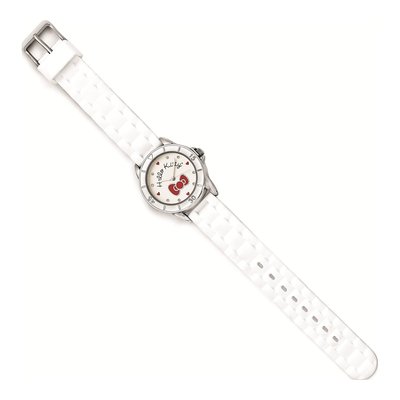 Hello Kitty White Silicone Strap Watch w/ Red Bow – view 2