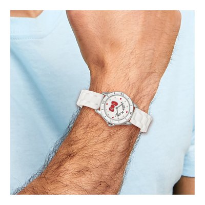 Hello Kitty White Silicone Strap Watch w/ Red Bow – view 3