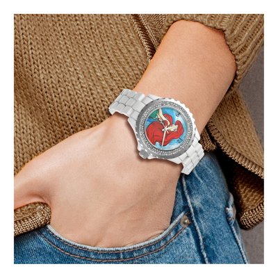 Disney Ariel Women's White Crystal Bezel Watch – view 2