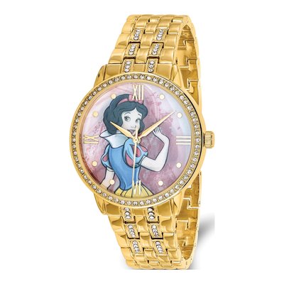 Disney Snow White Ladies' Gold-Tone Bracelet Watch