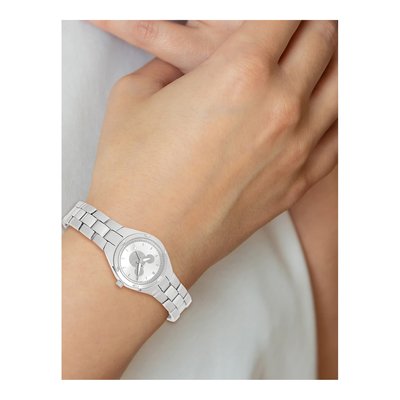 Ladies Disney Silver Dial Mickey Mouse Silhouette Watch – view 2