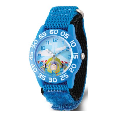 Disney Kids Toy Story Buzz Acrylic Blue Band Time Teacher Watch