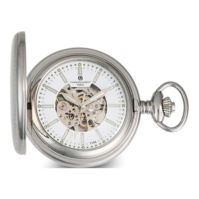 Charles Hubert Skeleton Mechanical Pocket Watch