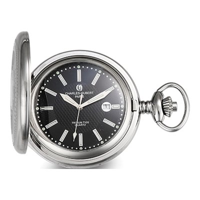 Charles Hubert Stainless Steel Tritium Pocket Watch – view 2
