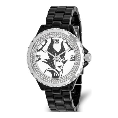 Disney Maleficent Crystal Black Women's Watch