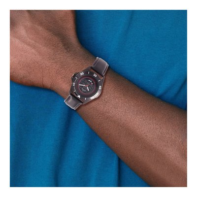 Disney Mickey Mouse Black Leather Watch, Unisex – view 2