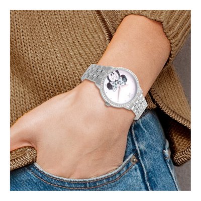 Disney Minnie Mouse Crystal Bezel Watch, Silver-tone – view 2