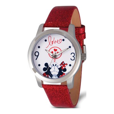 Disney Minnie & Mickey Red Leather Watch
