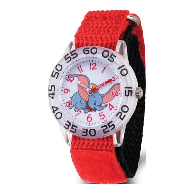 Disney Kids Dumbo Red Band Time Teacher Watch