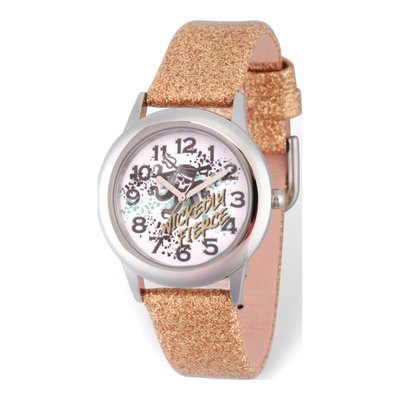 Disney Descendants Kids' Gold-Tone Glitter Watch
