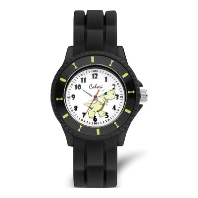 Kids' Dinosaur Dial Watch with Black Silicone Band