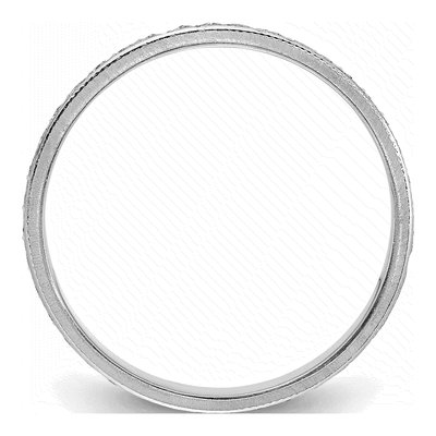 14K White Gold 3.75mm Etched Wedding Band – view 2
