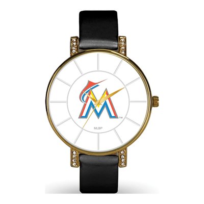 Miami Marlins Women's Crystal Quartz Watch