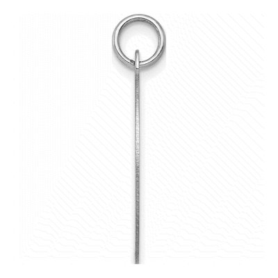 14K White Gold Oval Disc Charm – view 3