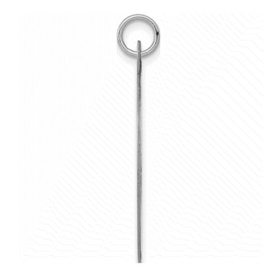 14K White Gold Oval Disc Charm – view 3