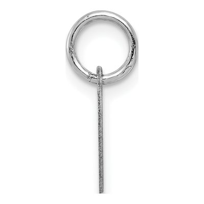 14K White Gold Heart Disc Charm – view 2
