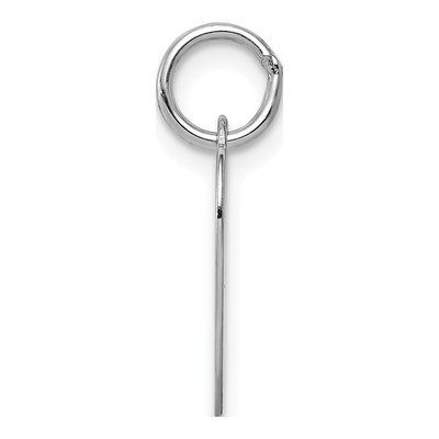 14K White Gold Heart Disc Charm – view 3