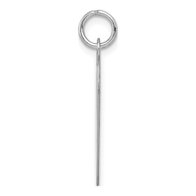 14K White Gold Heart Disc Charm – view 3