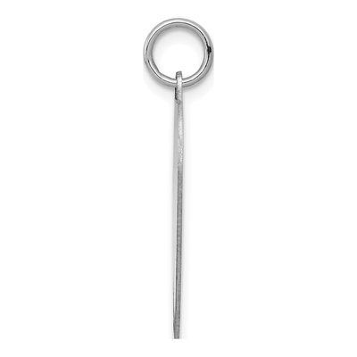 14K White Gold Heart Disc Charm – view 2