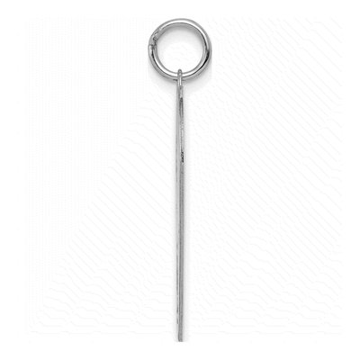 14K White Gold Heart Disc Charm – view 3