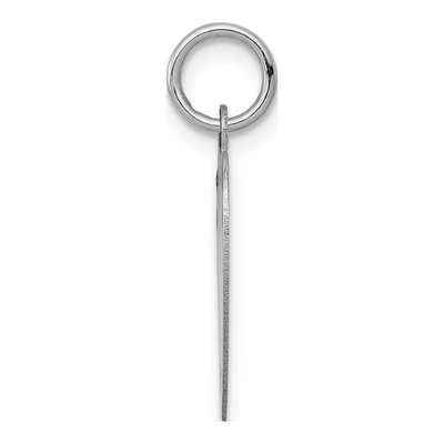 14K White Gold Heart Disc Charm – view 2