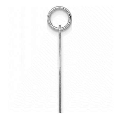 14K White Gold Round Disc Charm – view 3