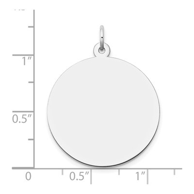 14K White Gold Disc Charm – view 4