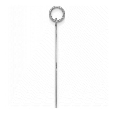 14K White Gold Round Disc Charm – view 3