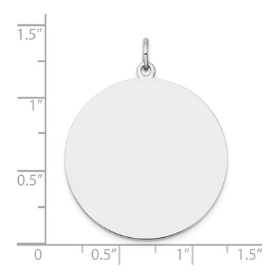 14K White Gold Round Disc Charm – view 4