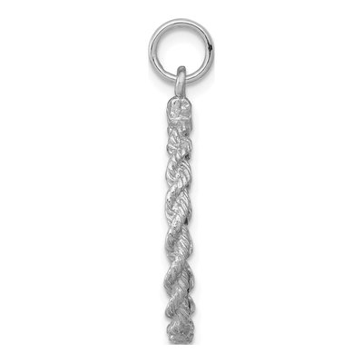 14K White Gold Gauge Round Disc Charm – view 2