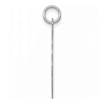 14K White Gold Round Disc Charm – view 3