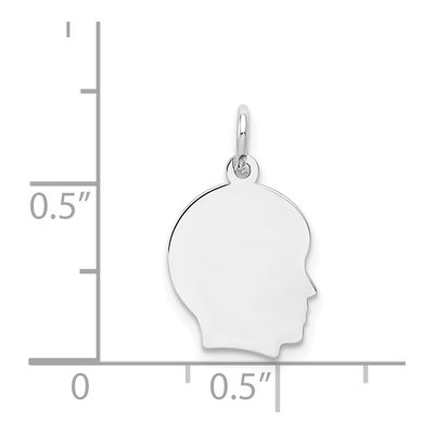 14K White Gold Boy Pendant – view 4