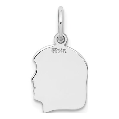 14K White Gold Girl Pendant – view 4