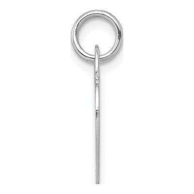 14K White Gold Heart Disc Charm – view 2